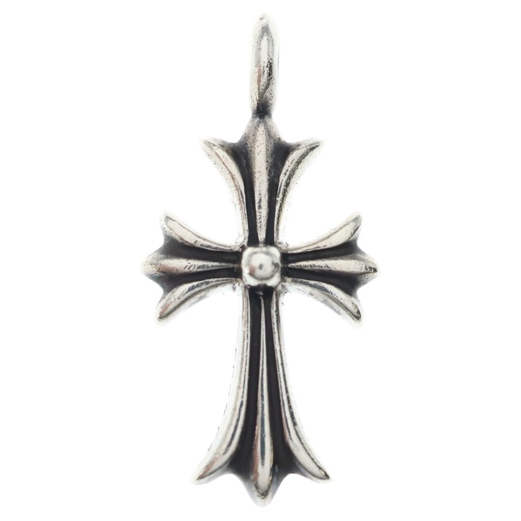 Chrome Hearts Tny Crsf P Dia Tiny Fat Cross Pave Diamond Pendant Silver — view 2