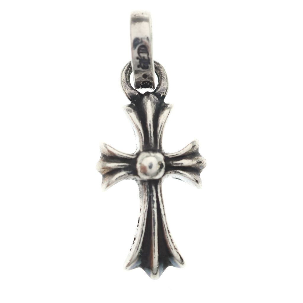Chrome Hearts Crs Baby Fat P Dmnd Fat Cross Pave Diamond Pendant Silver — view 2