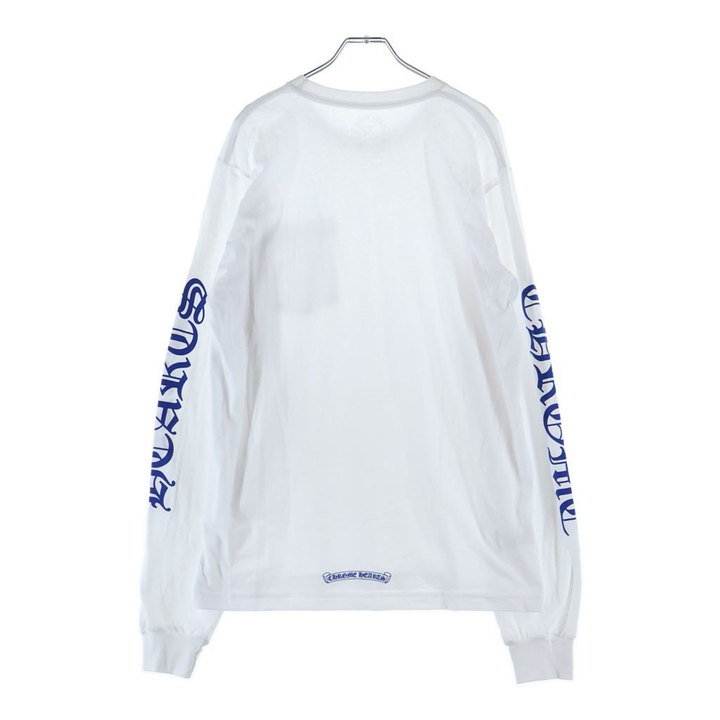 Chrome Hearts CH LS Neck Logo Print Sleeve Long T-Shirt Top White — view 2