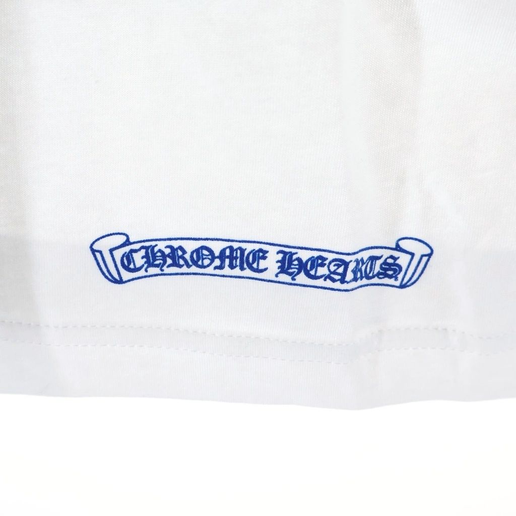 Chrome Hearts CH LS Neck Logo Print Sleeve Long T-Shirt Top White — view 6