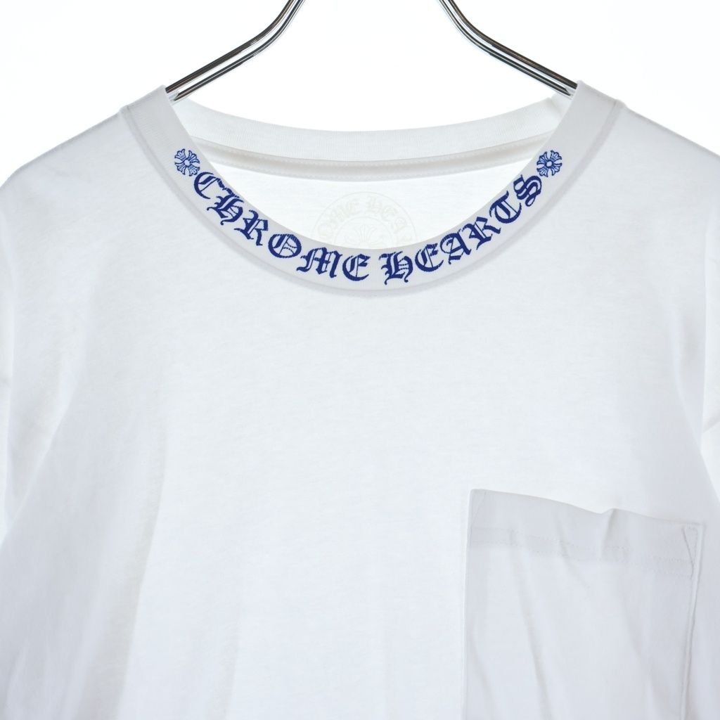 Chrome Hearts CH LS Neck Logo Print Sleeve Long T-Shirt Top White — view 3