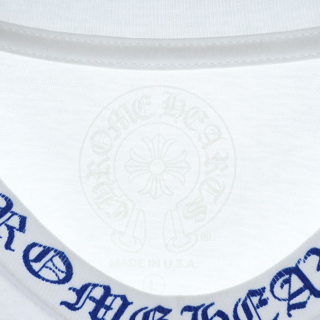 Chrome Hearts CH LS Neck Logo Print Sleeve Long T-Shirt Top White — view 7