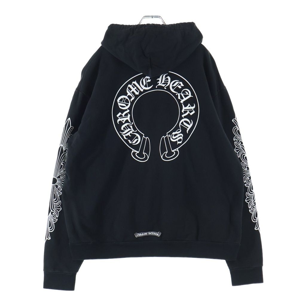 Chrome Hearts Sweatshirt Plvr Sleeves Floral Back Horseshoe Print Pullover