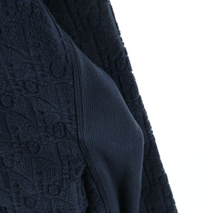 Dior All Over Pattern Oblique Jacquard Pullover Hoodie Sweatshirt Navy — view 6