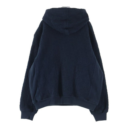 Dior All Over Pattern Oblique Jacquard Pullover Hoodie Sweatshirt Navy — view 2