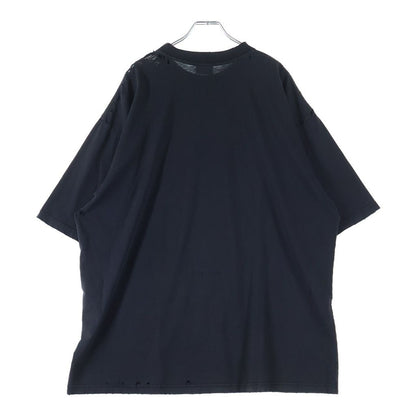 Balenciaga Paris Liberty Distressed Crew Neck Short Sleeve T-Shirt Black Tqvr — view 2