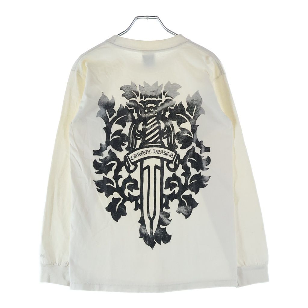 Chrome Hearts Vintage Neck Logo Back Vine Daga Print Long Sleeve T-Shirt
