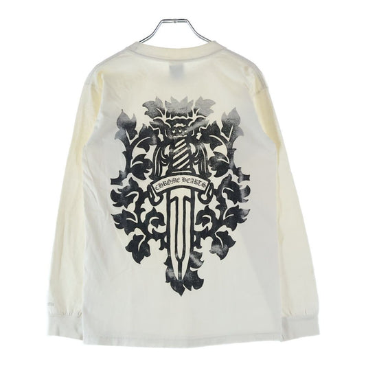 Chrome Hearts Vintage Neck Logo Back Vine Daga Print Long Sleeve T-Shirt