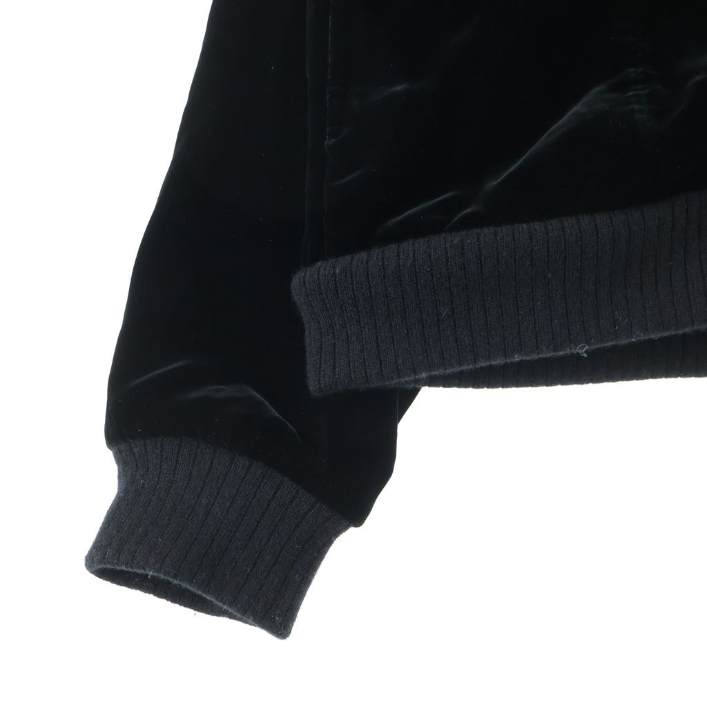 Chrome Hearts Velvet Track Jacket Logo Embroidery Velour Navy — view 6