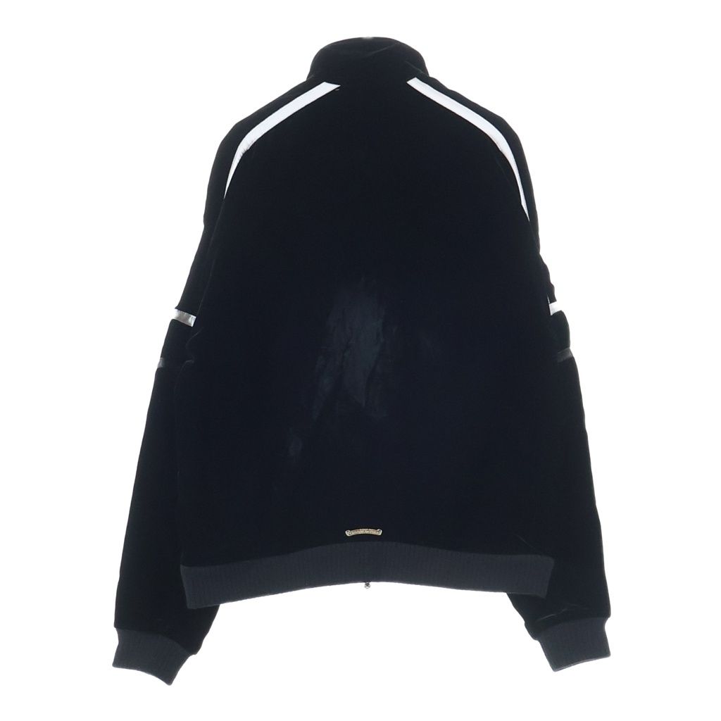 Chrome Hearts Velvet Track Jacket Logo Embroidery Velour Navy — view 2