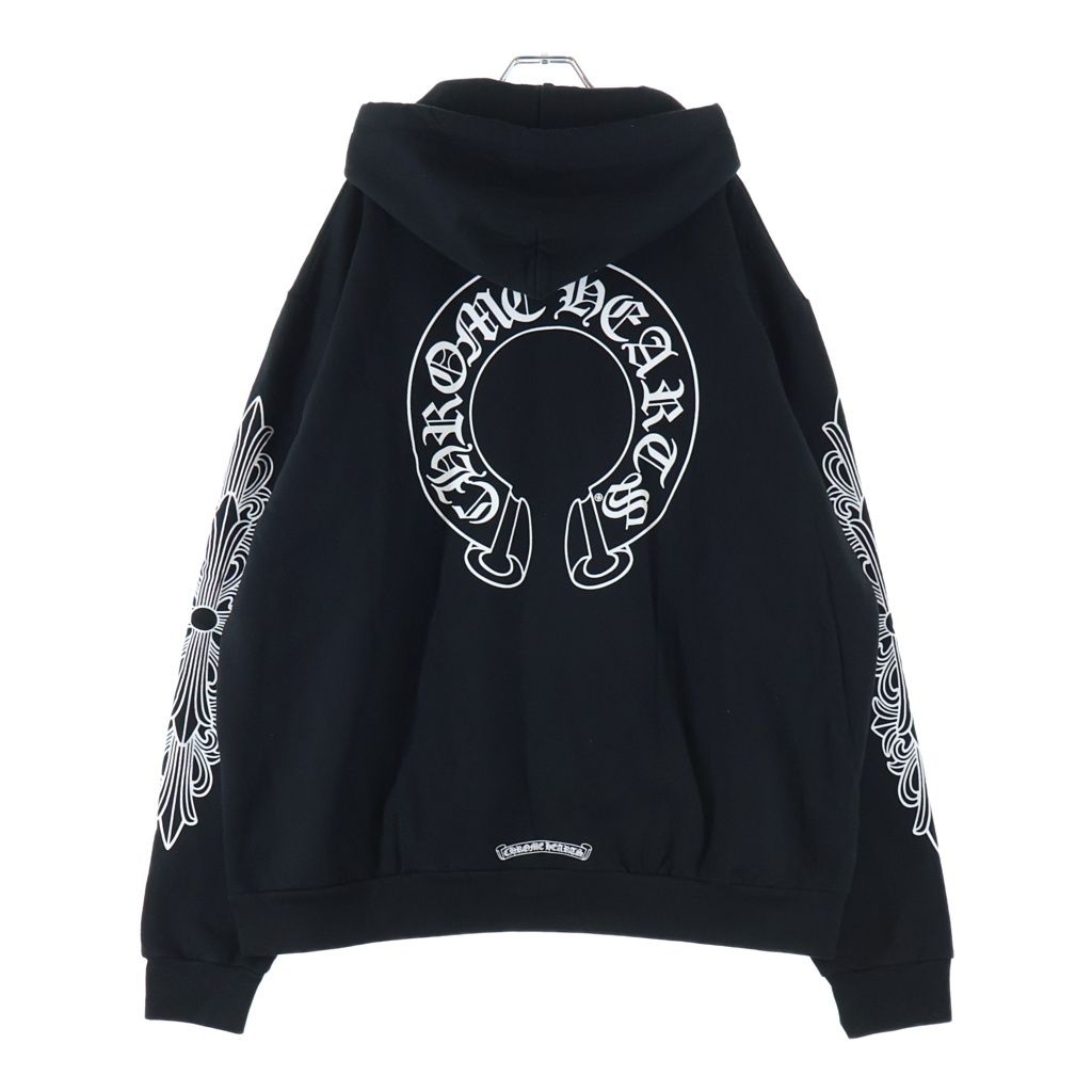 Chrome Hearts Sweatshirt Plvr Sleeve Floral Back Horse Shoe Print Pullover