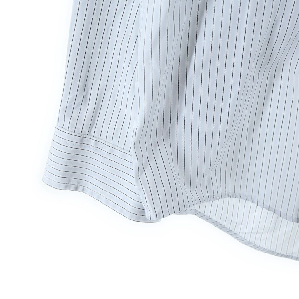Balenciaga Oversized Shirt Back Logo Print Striped Pattern Long Sleeve Light — view 5