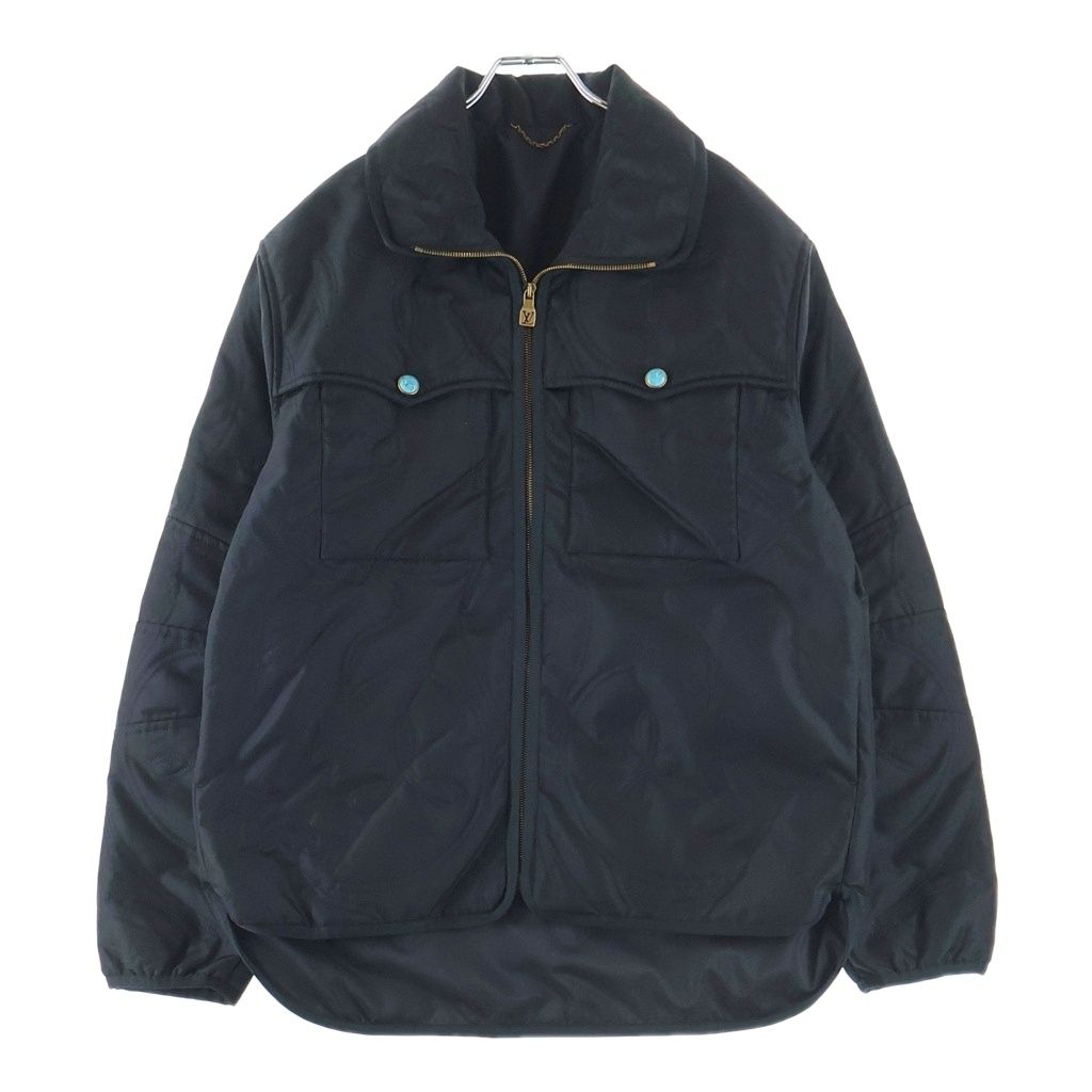 Louis Vuitton Turquoise Button Quilted Overshirt Jacket Black