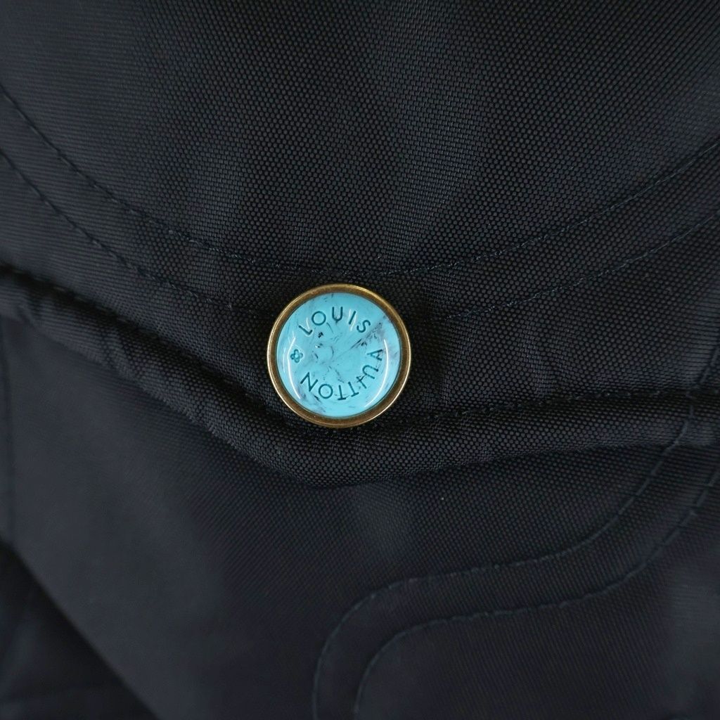Louis Vuitton Turquoise Button Quilted Overshirt Jacket Black — view 5