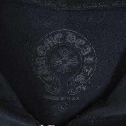 Chrome Hearts Sweatshirt Thrml HD Zip Sleeve Logo Print Zip Up Hoodie Black — view 7