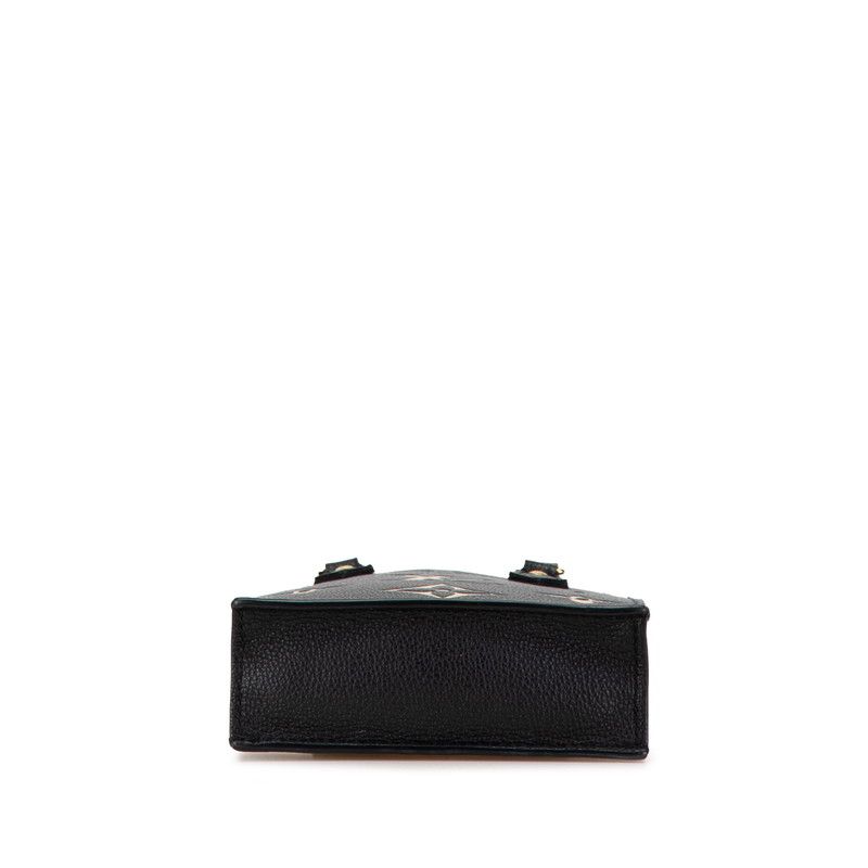 Louis Vuitton Monogram Empreinte Petite Sac Plat 2-Way Shoulder Bag Noir Beige — view 3