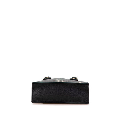 Louis Vuitton Monogram Empreinte Petite Sac Plat 2-Way Shoulder Bag Noir Beige — view 3