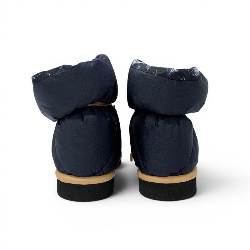 Louis Vuitton Pillow Line Monogram Boots Short Shoes Nylon Navy Brown Ankle — view 5