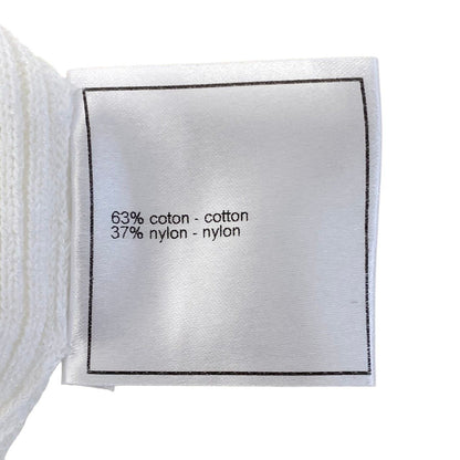 Chanel CC Logo Summer Knit Tunic Length 40 White Sweater — view 9