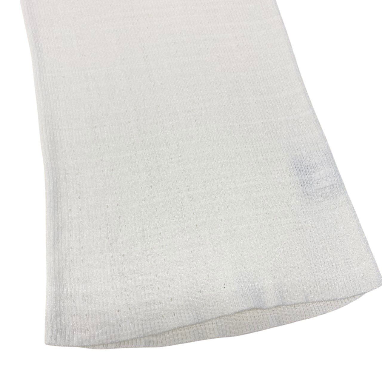 Chanel CC Logo Summer Knit Tunic Length 40 White Sweater — view 5
