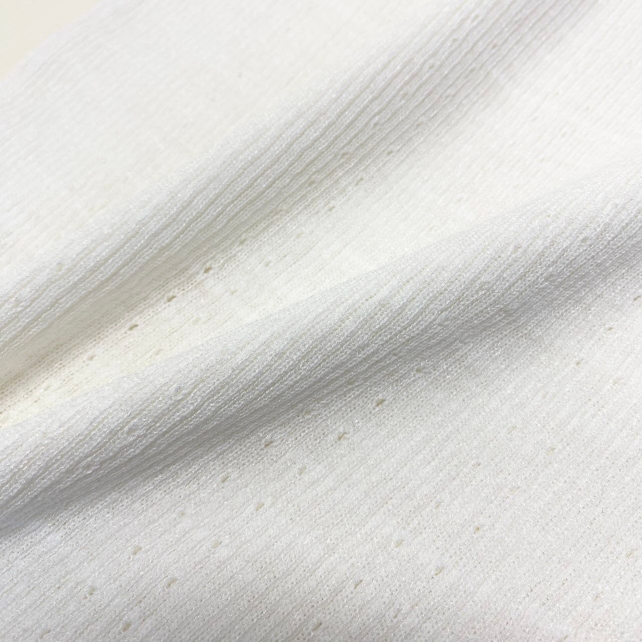 Chanel CC Logo Summer Knit Tunic Length 40 White Sweater — view 6