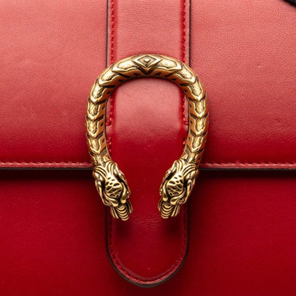 Gucci Dionysus Bamboo 2-Way Shoulder Bag Red Leather — view 5