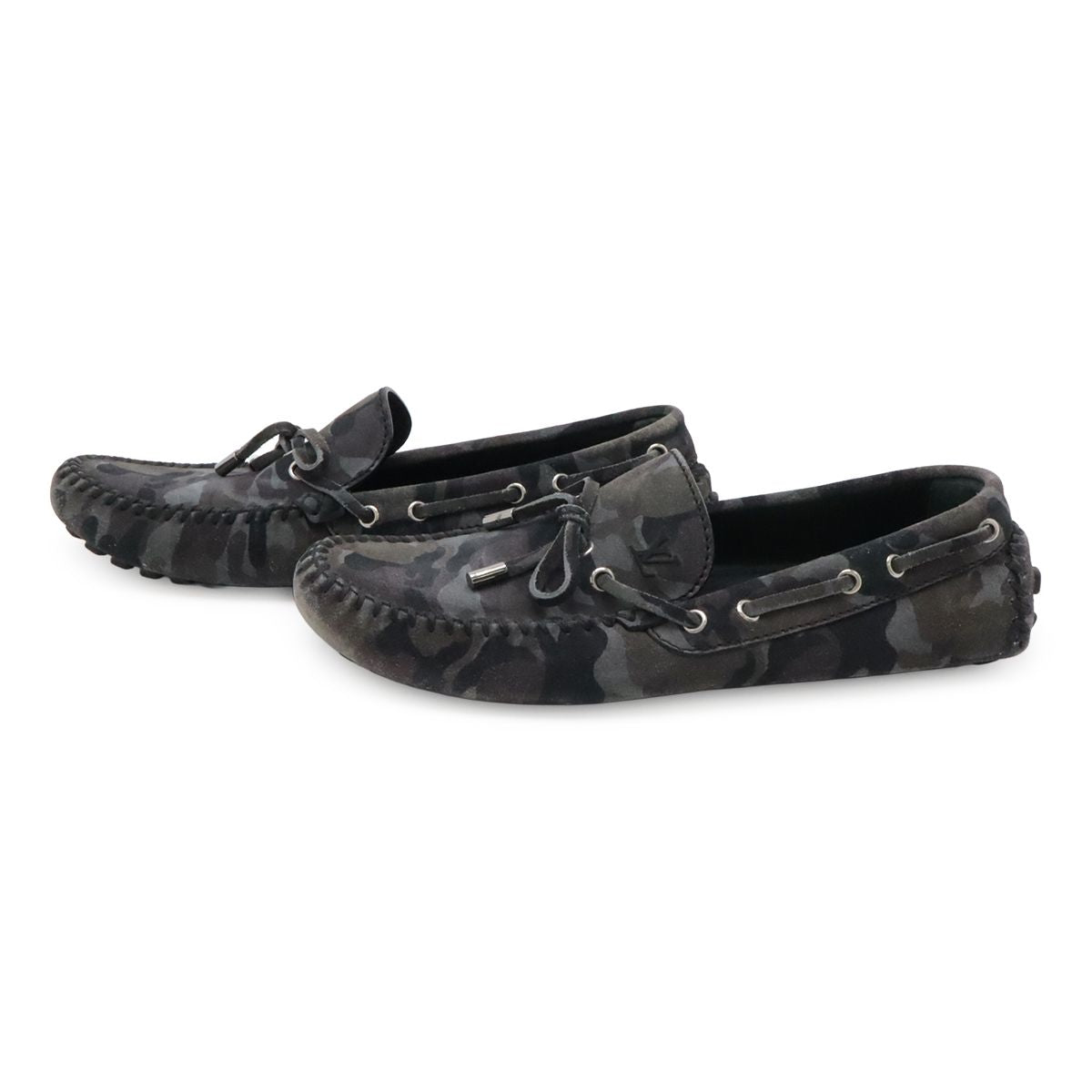 Louis Vuitton Arizona Line Driving Shoes Moccasins Slip Ons Camouflage Pattern — view 2