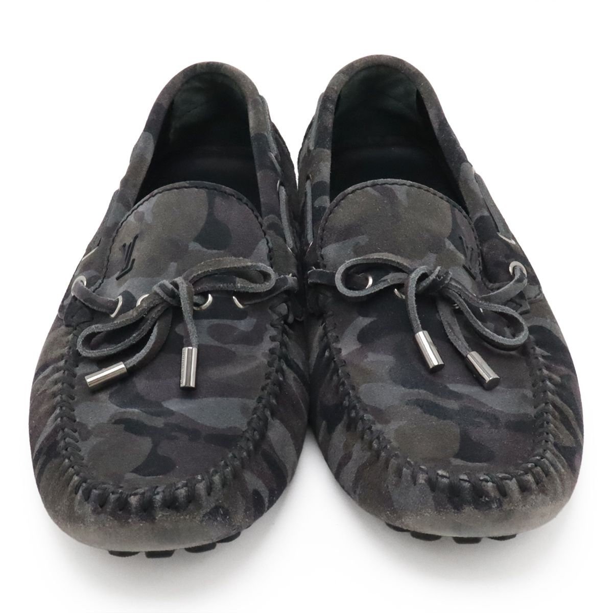 Louis Vuitton Arizona Line Driving Shoes Moccasins Slip Ons Camouflage Pattern — view 4