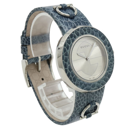 Gucci U-play Silver Dial SS Leather Quartz Watch 129.4 — view 3