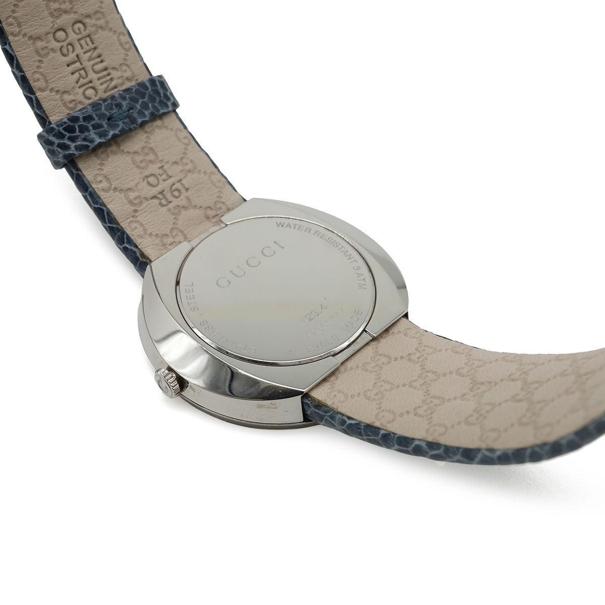 Gucci U-play Silver Dial SS Leather Quartz Watch 129.4 — view 6