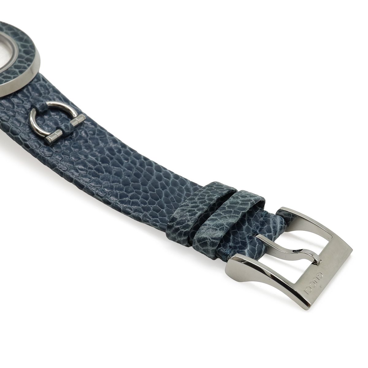 Gucci U-play Silver Dial SS Leather Quartz Watch 129.4 — view 7