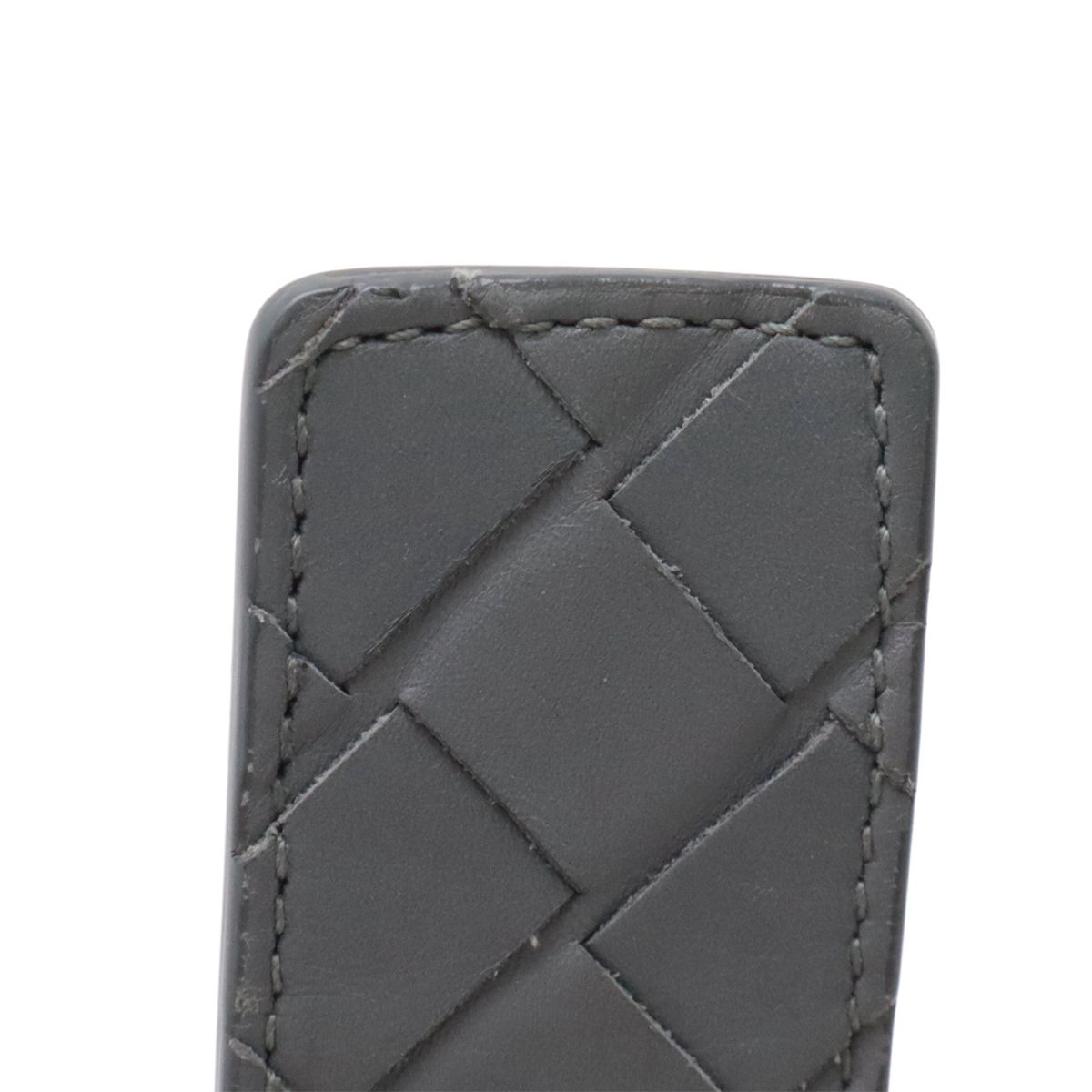 Bottega Veneta Intrecciato Belt Leather Gray — view 7