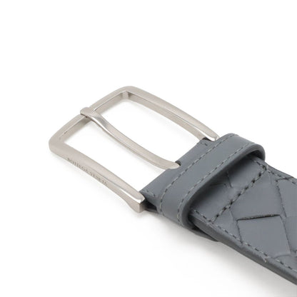 Bottega Veneta Intrecciato Belt Leather Gray — view 3