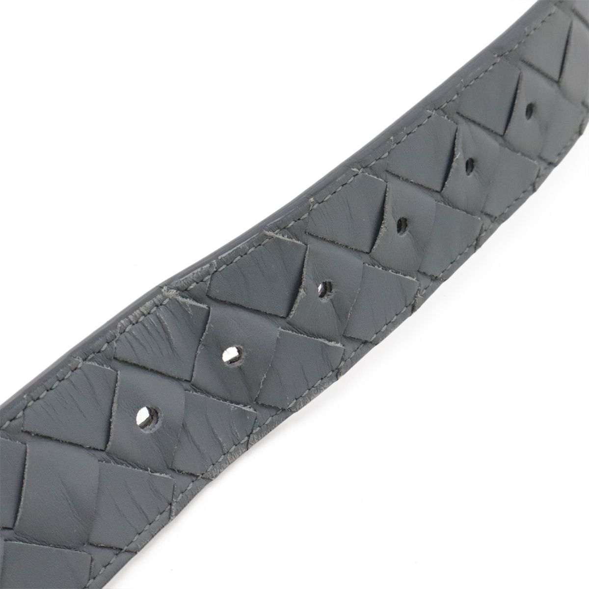 Bottega Veneta Intrecciato Belt Leather Gray — view 6