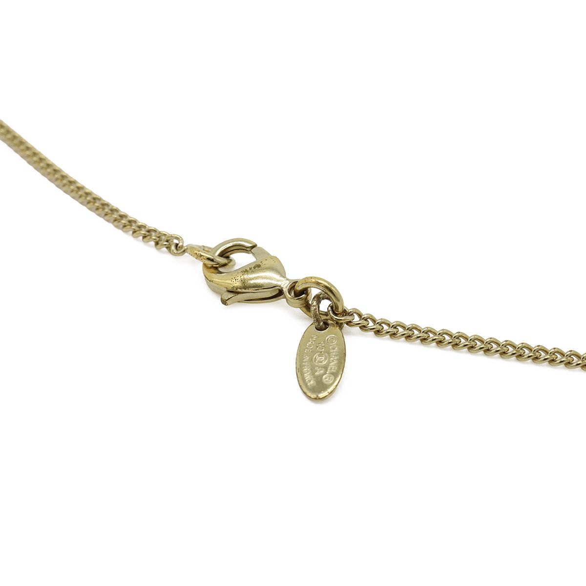 Chanel CC Logo Faux Pearl Pendant Rhinestone Gold Ivory — view 5