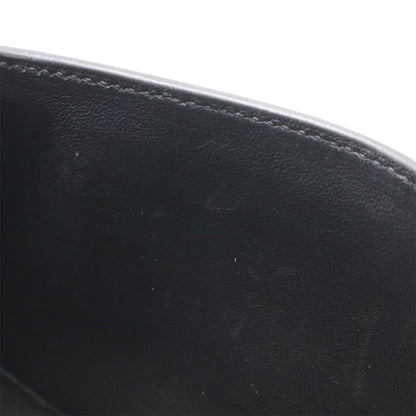 Hermes Martine Shoulder Bag Flap Box Calf Leather Black Silver — view 8