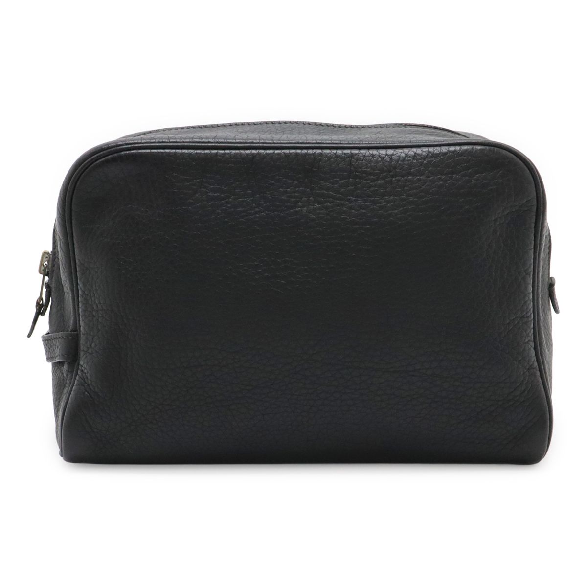 Hermes Trousse Victoria GM Clutch Pouch Case Taurillon Clemence Leather Black