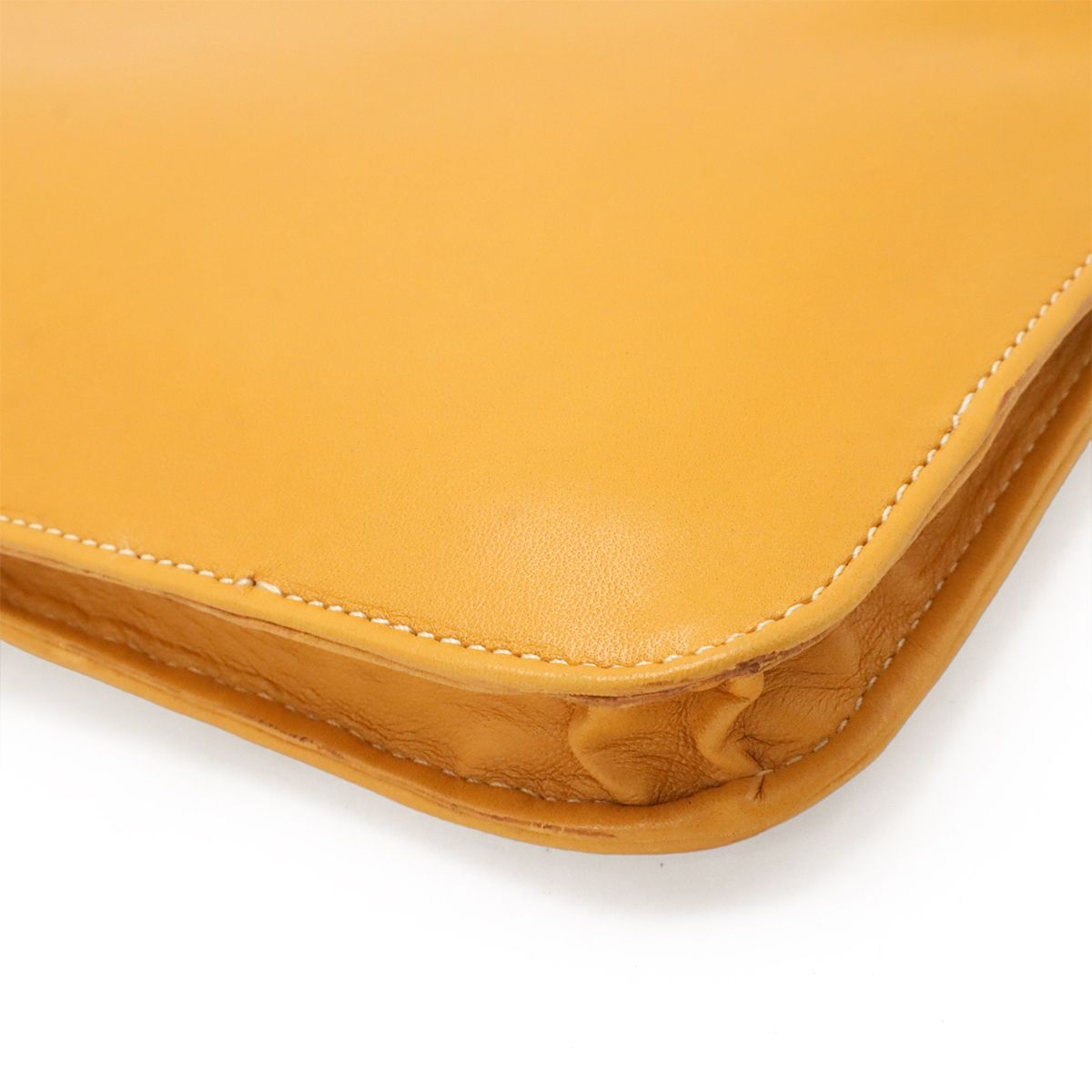 Loewe Anagram Pouch Makeup Clutch Striped Mesh Leather Master Gold — view 3