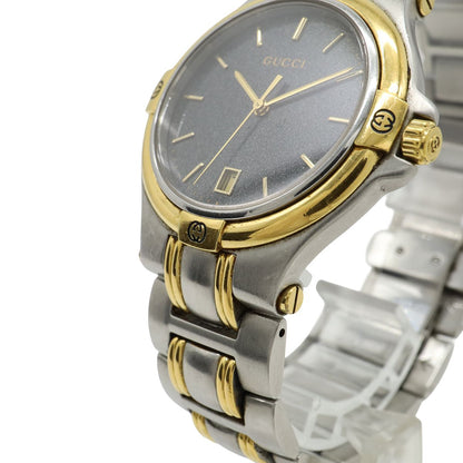 Gucci Black Dial Date SS Quartz Watch — view 5