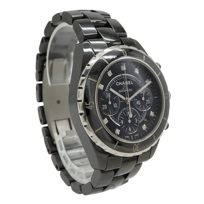 Chanel Chronograph Diamond Black Ceramic Dial Date Automatic Watch — view 3
