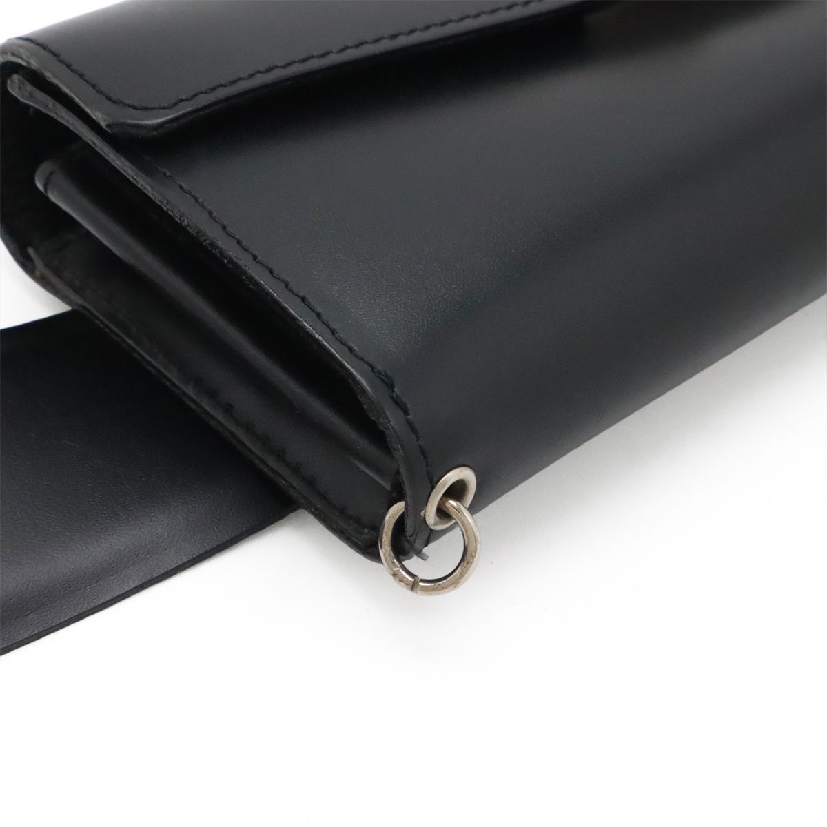 Chanel 2.55 Belt Bag 2-Way Clutch Leather Black Silver Chain Out of Stock 85 — view 3