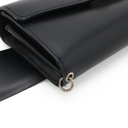 Chanel 2.55 Belt Bag 2-Way Clutch Leather Black Silver Chain Out of Stock 85 — view 3