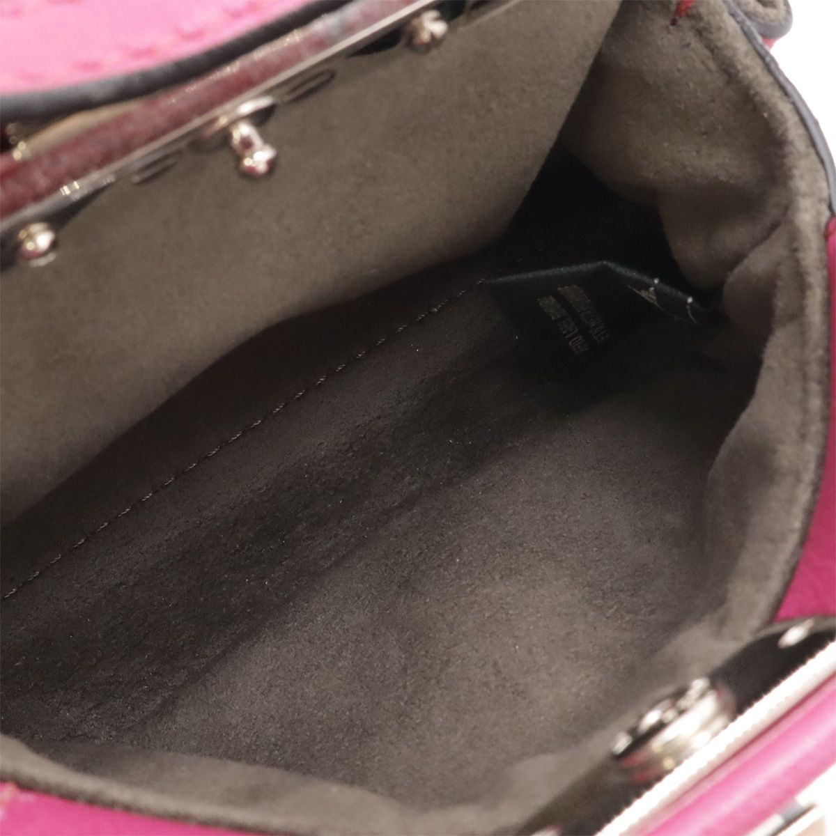 Fendi Micro Peekaboo Mini Bag 2-Way Crossbody Leather Rose Purple Silver — view 9