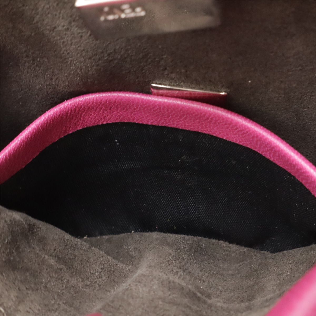 Fendi Micro Peekaboo Mini Bag 2-Way Crossbody Leather Rose Purple Silver — view 8