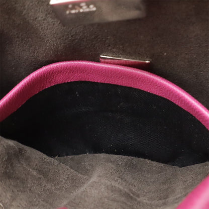 Fendi Micro Peekaboo Mini Bag 2-Way Crossbody Leather Rose Purple Silver — view 8