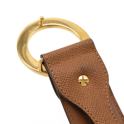 Bvlgari Belt Round Logo Buckle Leather Camel Light Brown Gold 105 Actual 80 cm — view 4