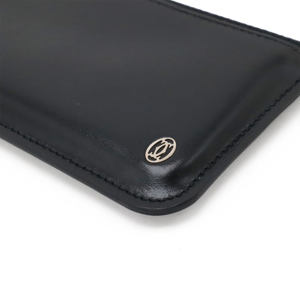 Cartier Pasha de Cartier Coin Purse Leather Black Silver Key Hook — view 3
