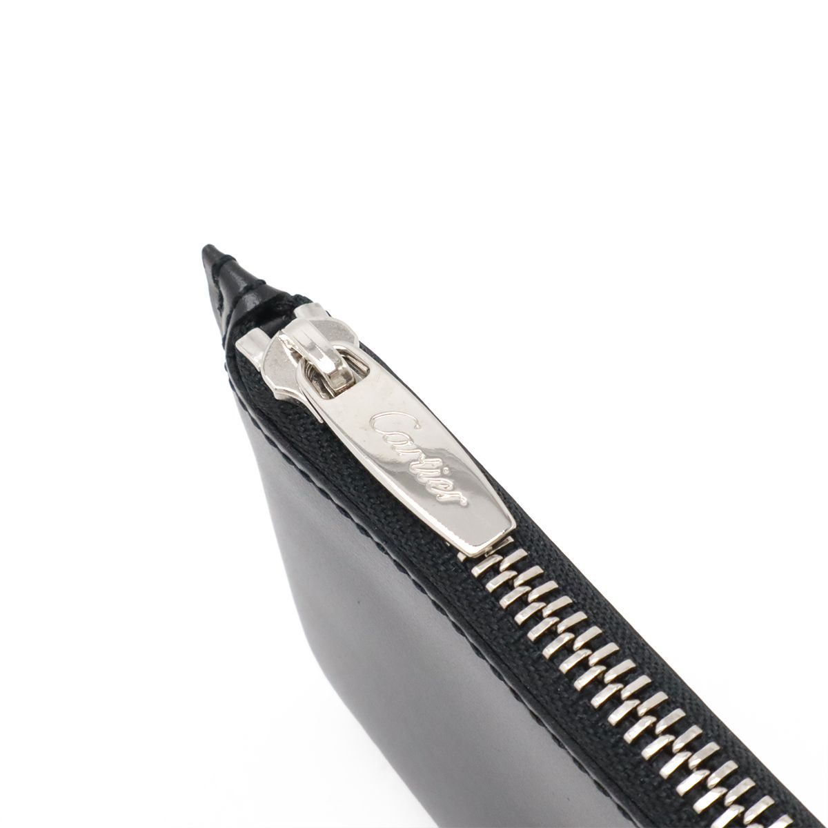 Cartier Pasha de Cartier Coin Purse Leather Black Silver Key Hook — view 4
