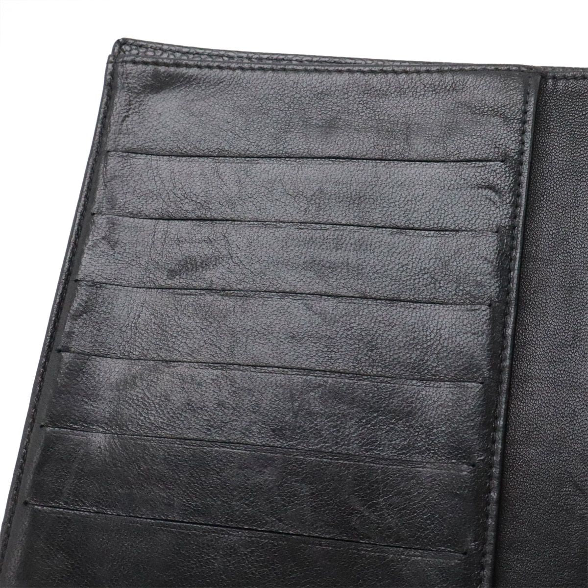 Chanel CC Logo Kiss Lock Wallet Caviar Leather Black Gold — view 5