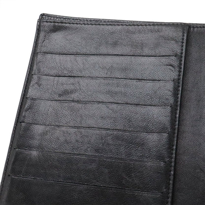 Chanel CC Logo Kiss Lock Wallet Caviar Leather Black Gold — view 5